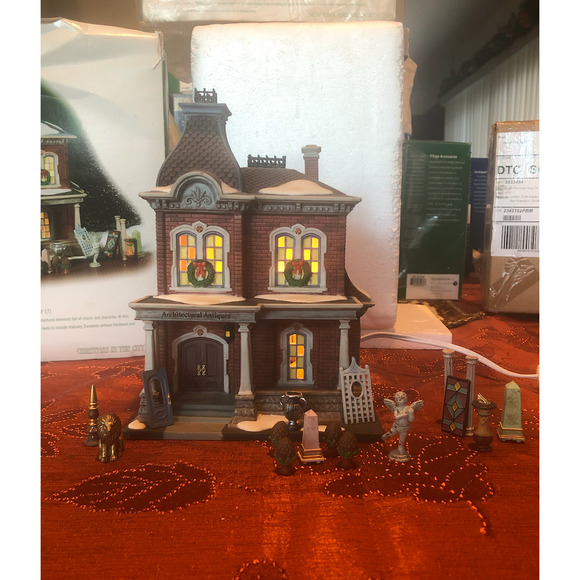 Department 56 58927 Architectural Antiques 17 pieces Rare Retired Snow Village - Picture 2 of 16
